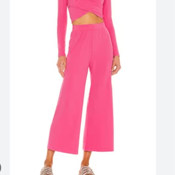 L*Space Charlie Cropped Ribbed Knit Pull On Stretchy Pants Women's Size Medium - Picture 1 of 9